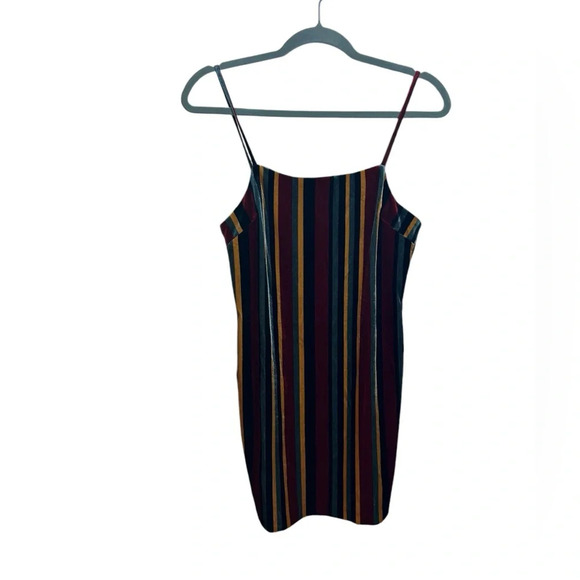 Forever 21 Velour Striped Mini Dress - Picture 1 of 3